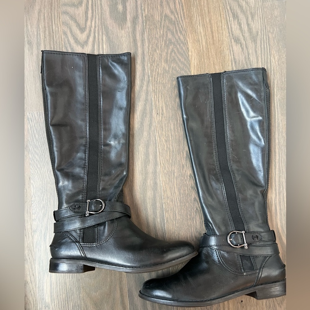SPERRY TOP SIDER Black Leather Boots size 6.5